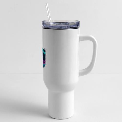 Abstract Wavy Ocean Pattern - 40 oz Travel Tumbler