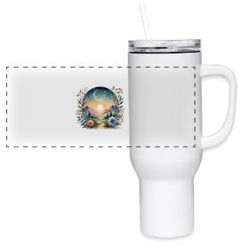 Botanical Bliss - 40 oz Travel Tumbler - white - Front