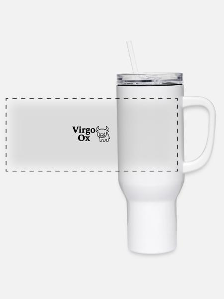 Virgo Ox - 40 oz Travel Tumbler - white