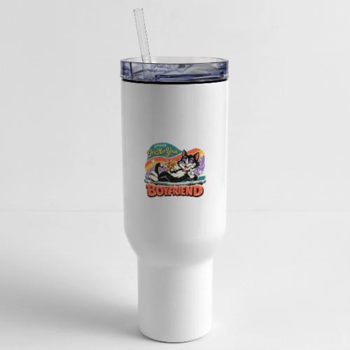 Sassy Cat Pride Pizza Retro Comic - 40 oz Travel Tumbler
