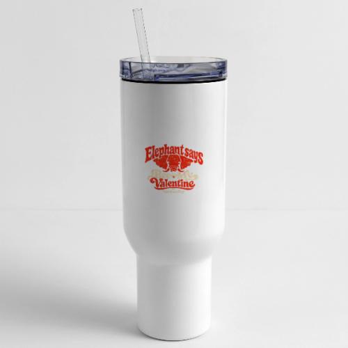 Retro Elephant Bee My Valentine Cute Couple - 40 oz Travel Tumbler
