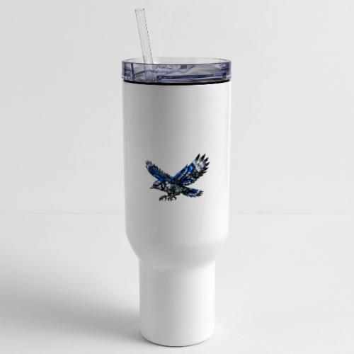 Silver Blue Jay Dive - 40 oz Travel Tumbler