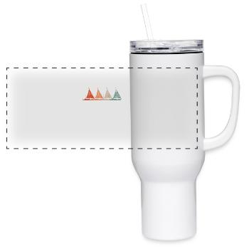 Sail Boat Retro - 40 oz Travel Tumbler - white - Front