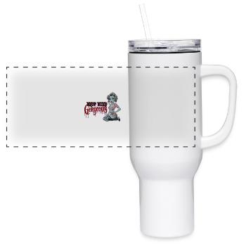 Cute and Spooky zombie Halloween design - 40 oz Travel Tumbler - white - Front