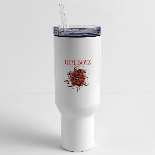Flower Splash Reds - 40 oz Travel Tumbler