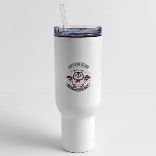 cute Penguin Chef-Funny Cartoon Daily Happiness - 40 oz Travel Tumbler