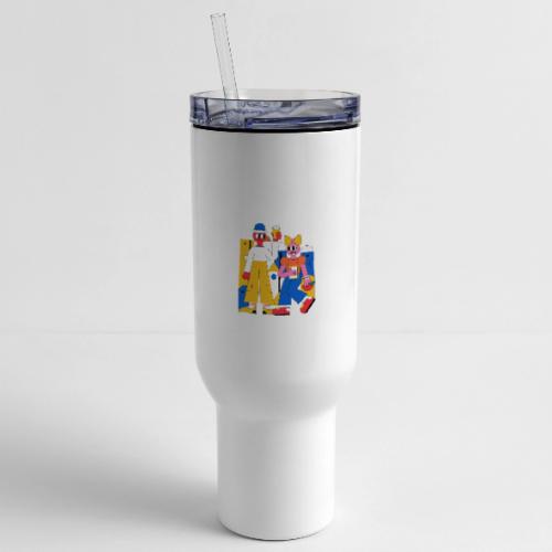 Bold Geometric Duo Pop Art - 40 oz Travel Tumbler