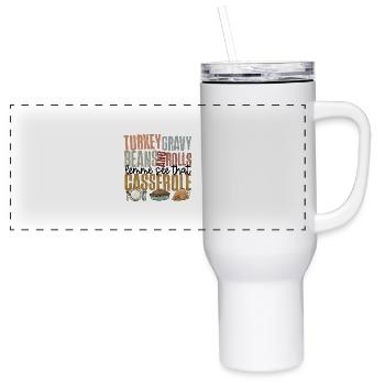Turkey Gravy Beans And Rolls Let Me See - 40 oz Travel Tumbler - white - Front