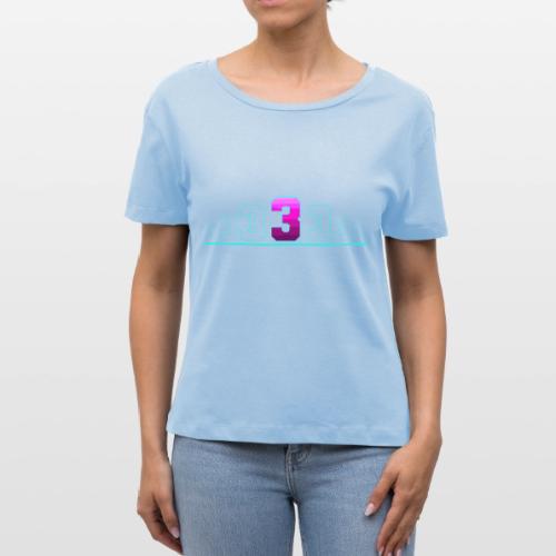 Number 3 in Magenta: Varsity Font - Stanley/Stella Serena Women’s Relaxed Organic T-Shirt