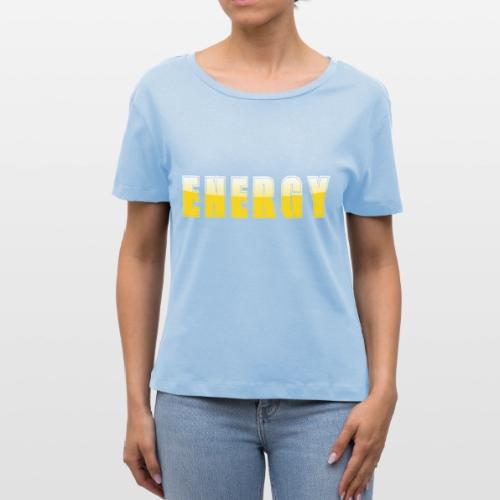 ENERGY Electric Yellow Power Word Design - Stanley/Stella Serena Women’s Relaxed Organic T-Shirt