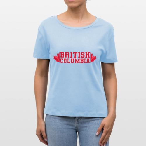 British Columbia with maple leaf - Stanley/Stella Serena Women’s Relaxed Organic T-Shirt