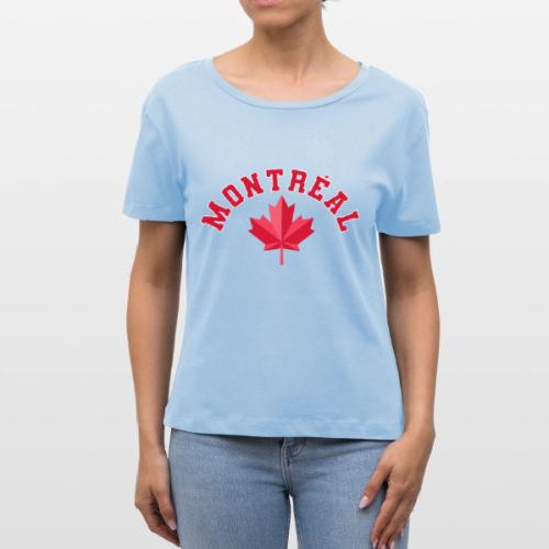 Montréal with maple leaf - Stanley/Stella Serena Women’s Relaxed Organic T-Shirt