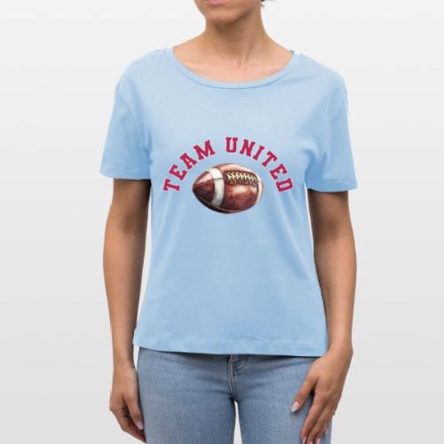 Team United American Football Design - Stanley/Stella Serena Women’s Relaxed Organic T-Shirt