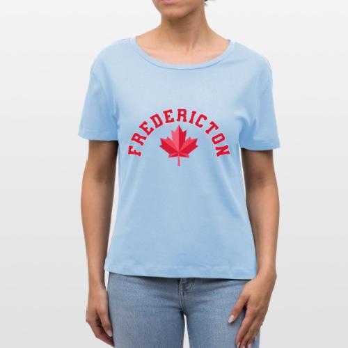 Fredericton with maple leaf - Stanley/Stella Serena Women’s Relaxed Organic T-Shirt