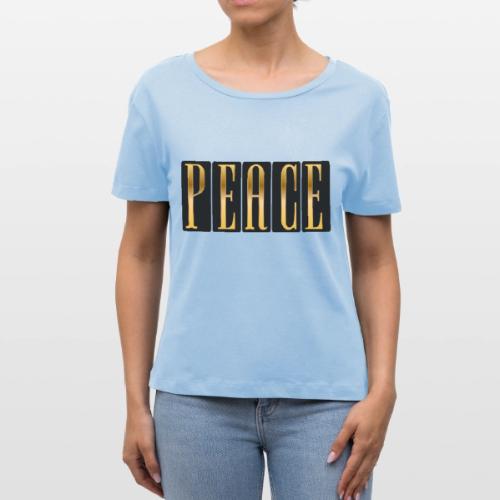 Peace in Gold - Stanley/Stella Serena Women’s Relaxed Organic T-Shirt