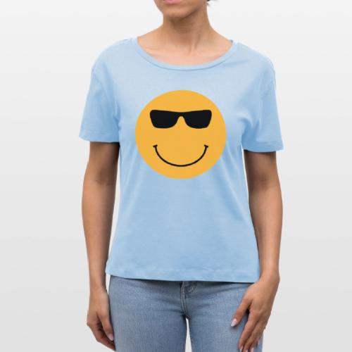 Orange Face with Sunglasses - Stanley/Stella Serena Women’s Relaxed Organic T-Shirt