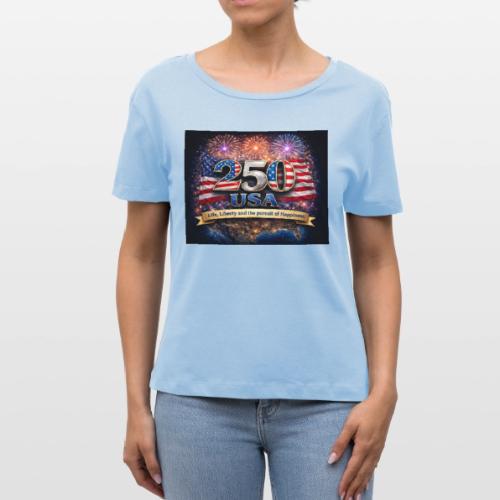 USA 250th Celebration - Stanley/Stella Serena Women’s Relaxed Organic T-Shirt