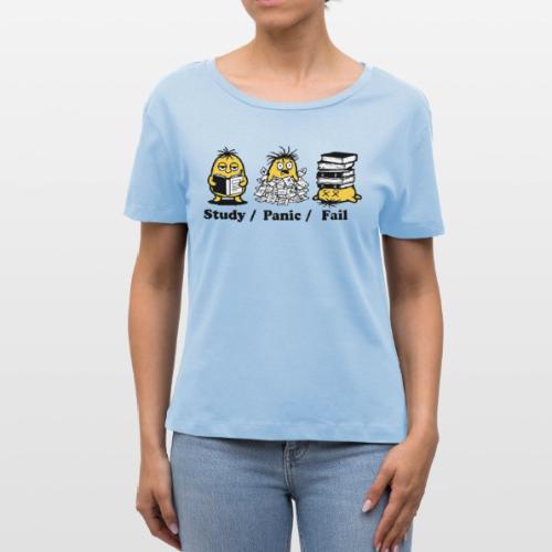 Funny Student Study Panic Fail Back To School - Stanley/Stella Serena Women’s Relaxed Organic T-Shirt