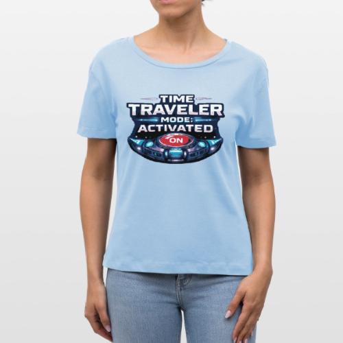 Time Traveler Mode – Futuristic Neon Sci-Fi Tee - Stanley/Stella Serena Women’s Relaxed Organic T-Shirt