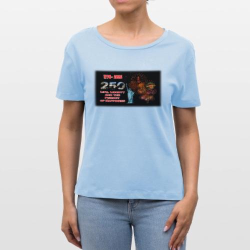 1776 - 2026 - 250 Years USA | Fireworks - Stanley/Stella Serena Women’s Relaxed Organic T-Shirt