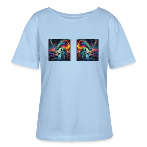 Avalon Surfs A Winged Wave - Stanley/Stella Serena Women’s Relaxed Organic T-Shirt