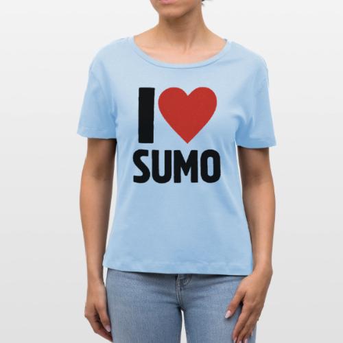 I Love Sumo – Bold Minimalist Sumo Wrestling Fan - Stanley/Stella Serena Women’s Relaxed Organic T-Shirt