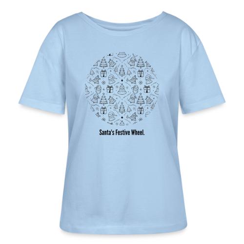 Santa's Festive Wheel T-Shirt - Stanley/Stella Serena Women’s Relaxed Organic T-Shirt