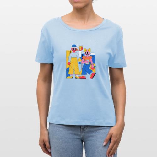 Bold Geometric Duo Pop Art - Stanley/Stella Serena Women’s Relaxed Organic T-Shirt
