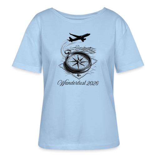 Wanderlust 2026 T-Shirt | Minimalist Travel Plane - Stanley/Stella Serena Women’s Relaxed Organic T-Shirt