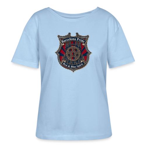 Barcelona Scarlet Pride T Shirt, Soccer City Gift - Stanley/Stella Serena Women’s Relaxed Organic T-Shirt