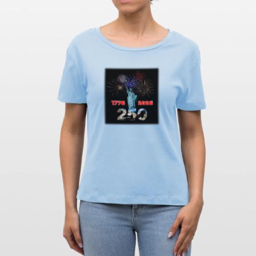 1776 - 2026 - 250 Years USA | Fireworks - Stanley/Stella Serena Women’s Relaxed Organic T-Shirt