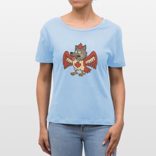 Maple-Mad Wolfbird – Quirky Canadian Creature - Stanley/Stella Serena Women’s Relaxed Organic T-Shirt