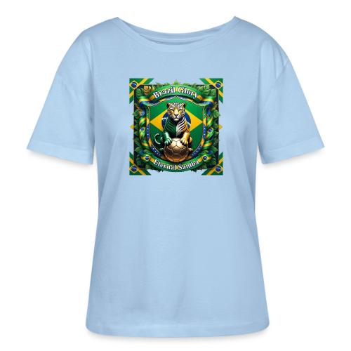 Brazil Jaguar Glory T-Shirt, Flag Pride Badge Gift - Stanley/Stella Serena Women’s Relaxed Organic T-Shirt