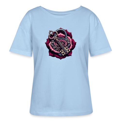 You Hold the Key to My Heart Rose Lock T-Shirt - Stanley/Stella Serena Women’s Relaxed Organic T-Shirt