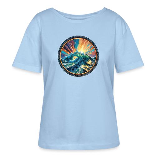 Rainbow Ray Wave - Stanley/Stella Serena Women’s Relaxed Organic T-Shirt