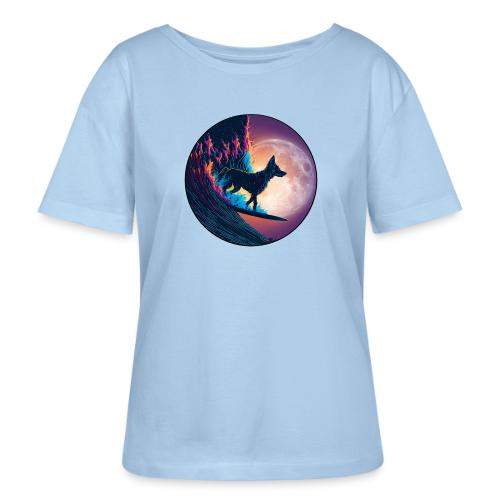 Black Dog Dropping In - Stanley/Stella Serena Women’s Relaxed Organic T-Shirt