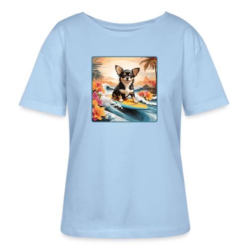 Surfing Chihuahua - Stanley/Stella Serena Women’s Relaxed Organic T-Shirt