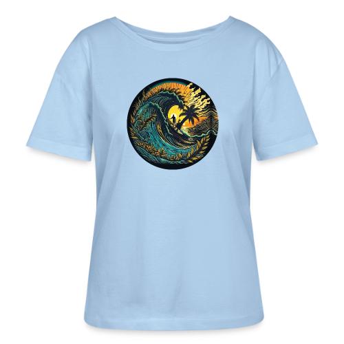 Sunrise Flower Barrel - Stanley/Stella Serena Women’s Relaxed Organic T-Shirt