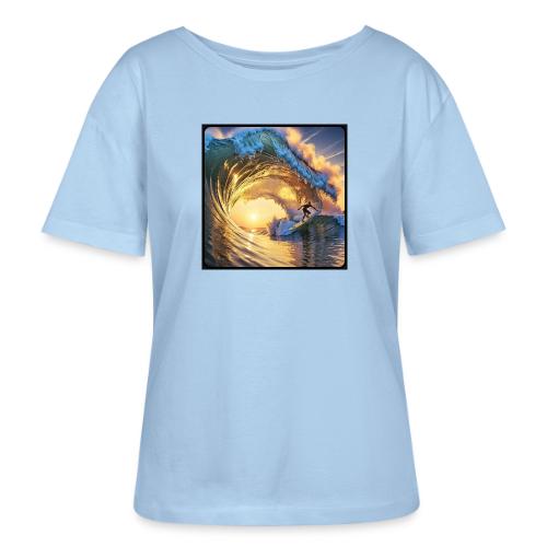 Morning Gold Full-Pipe Wave - Stanley/Stella Serena Women’s Relaxed Organic T-Shirt