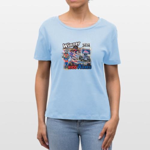 Rico Abreu #LetsRaceTwo Winner - Stanley/Stella Serena Women’s Relaxed Organic T-Shirt