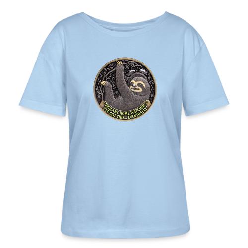 Sloth Home Watcher T Shirt - Stanley/Stella Serena Women’s Relaxed Organic T-Shirt