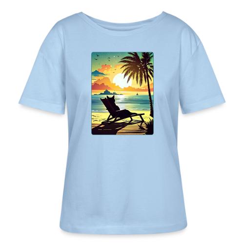 Sunset Cat - Stanley/Stella Serena Women’s Relaxed Organic T-Shirt