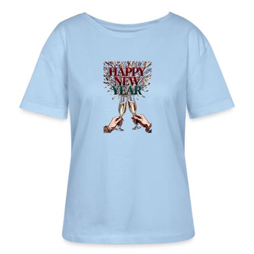 Toasting Hands T-Shirt Confetti Shower Premium - Stanley/Stella Serena Women’s Relaxed Organic T-Shirt