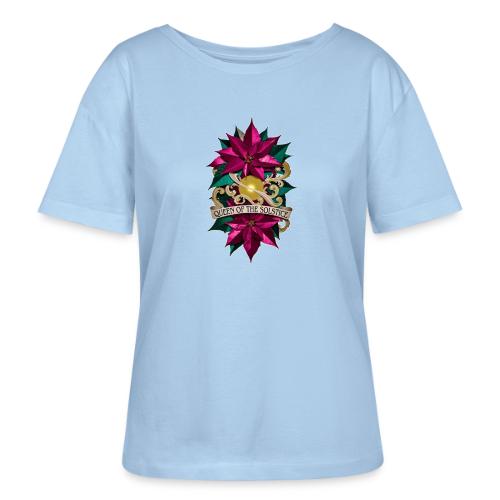 Queen of the Solstice Poinsettia T-Shirt - Stanley/Stella Serena Women’s Relaxed Organic T-Shirt