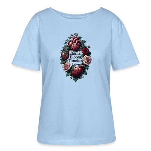 Eternal Bloom Timeless Love Entwined Hearts T-Shir - Stanley/Stella Serena Women’s Relaxed Organic T-Shirt