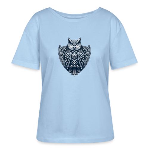 Night Watch Owl T Shirt, Sarcastic Dad Gift - Stanley/Stella Serena Women’s Relaxed Organic T-Shirt