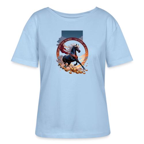 Year of the Horse Dawn T Shirt,Lunar New Year Gift - Stanley/Stella Serena Women’s Relaxed Organic T-Shirt