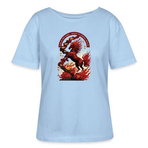 Year of the Horse Rise T Shirt,Lunar New Year Gift - Stanley/Stella Serena Women’s Relaxed Organic T-Shirt