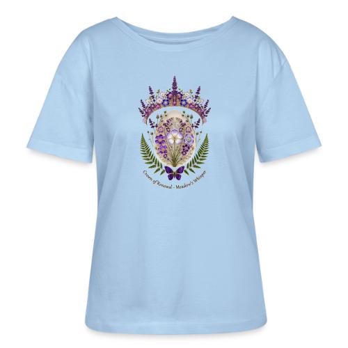 Spring Meadow Crown Tee, Cottagecore Renewal Gift - Stanley/Stella Serena Women’s Relaxed Organic T-Shirt