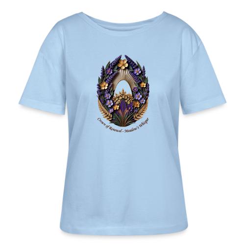 Easter Meadow Crown Renewal T Shirt, Spring Gift - Stanley/Stella Serena Women’s Relaxed Organic T-Shirt